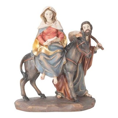 Mary On Donkey With Joseph Figurine  - 