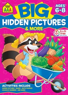 Big Hidden Pictures & More Workbook Ages 6-8   - 