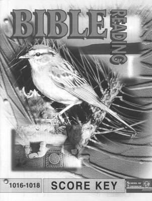 Bible Reading PACE SCORE Key 1016-1018, Grade 2   - 
