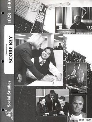 4th Edition Social Studies SCORE Key 1028-1030 Grade 3  - 