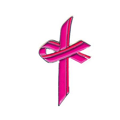 Awareness Cross Pin, Pink  - 
