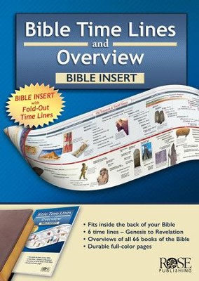 Bible Time Lines and Overview Bible Insert   - 