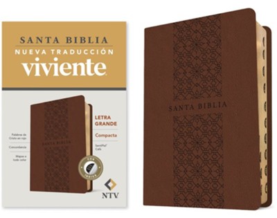 NTV Santa Biblia, Edici&#243n Compacta Letra Grande, Brown, Indexed  - 
