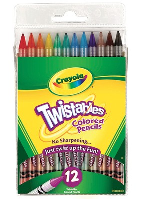  Crayola Twistables Colored Pencils, No Sharpening