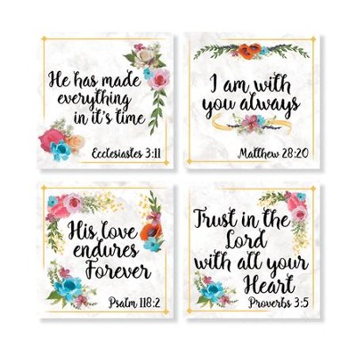 Flower Border Coasters, Set of 4 - Christianbook.com