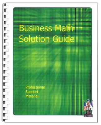 Business Math Solution Guide Professional Support Material  - 