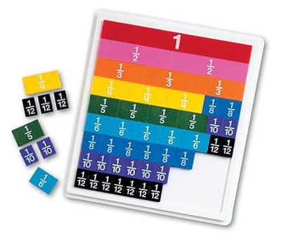 Rainbow Fraction Tiles with Tray  -     By: Homeschool
