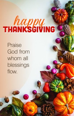 Praise God, Happy Thanksgiving, Bulletins, 100: 9781087765075 ...