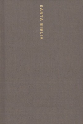 NBLA Santa Biblia, Una Columna con Referencias, Letra Grande, Tapa Dura/Tela, Gris, Edicion Letra Roja (NBLA Single-Column Reference Bible--hardcover, gray)  - 