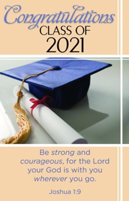 Congratulations Class Of 21 Joshua 1 9 Bulletins 100 Christianbook Com