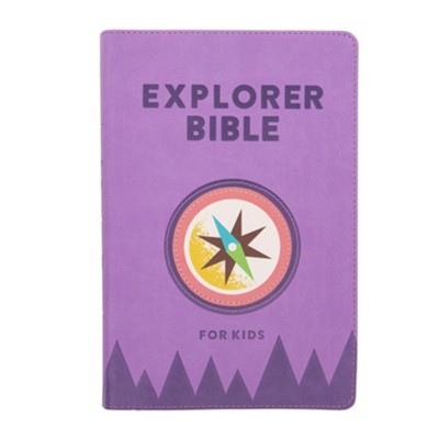 CSB Explorer Bible for Kids, Compass--soft leather-look, lavender (indexed)  - 