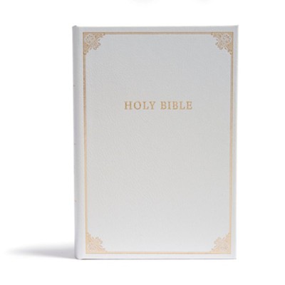 CSB Family Bible, White LeatherTouch  - 