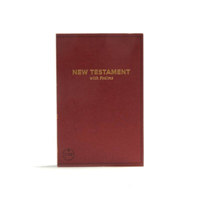 CSB Pocket New Testament with Psalms, Burgundy Paperback  - 