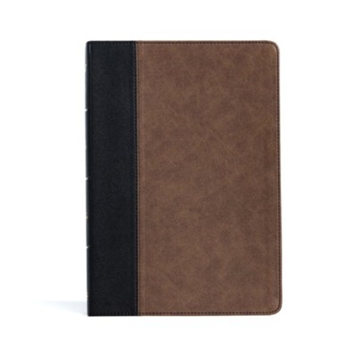 KJV Large Print Thinline Bible, Black/Brown LeatherTouch  - 