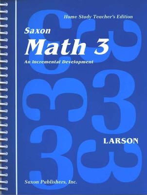 Saxon Math 3, Home Study Teacher's Edition, 1st Edition   - 