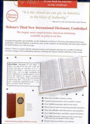 Webster's Third New International Dictionary