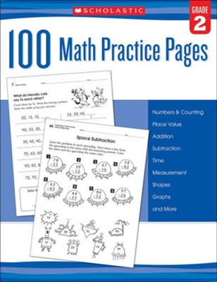 100 Math Practice Pages: Grade 2  - 
