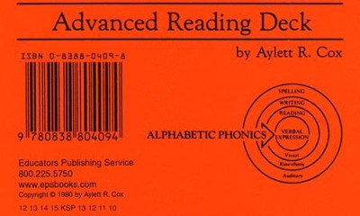 Advanced Reading Deck (Homeschool Edition)  - 