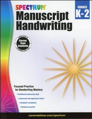 Spectrum Manuscript Handwriting, 2015 Edition--Grades K to 2  - 