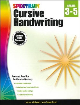 Spectrum Cursive Handwriting, 2015 Edition - Grades 3 to 5   - 