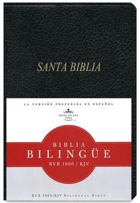 Biblia Biling&#252e RVR 1960-KJV, Piel Imit. Negro Ind.    - 
