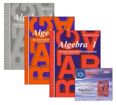 Saxon Math Algebra 1, 3rd Edition Home Study Kit & Teaching Tape Technology DVD Set Bundle  - 
