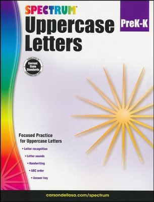 Spectrum Uppercase Letters, Grades PreK-K  - 