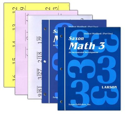 Saxon Math 3 Student Workbook Set with Fact Cards, 1st Edition   - 