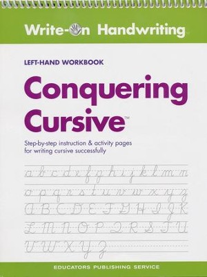 Conquering Cursive Left-Handed Workbook (Homeschool Edition)  - 