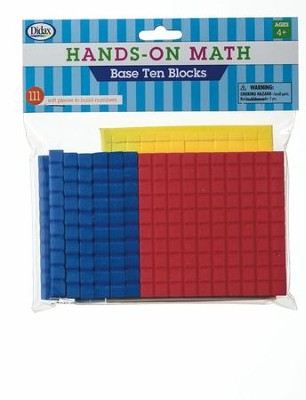 Hands-On Math Base Ten Blocks, 111 Pieces  - 