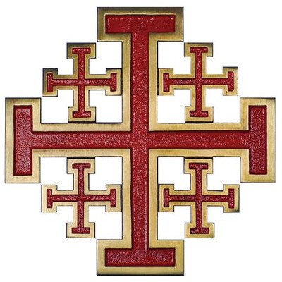 jerusalem cross red wall christianbook