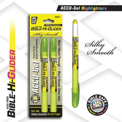Gel Bible Highlighter 2 Pack, Yellow  - 