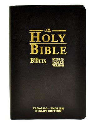 Ang Biblia Tagalog King James Version English Bilingual Bible Black Bonded Leather Indexed - 