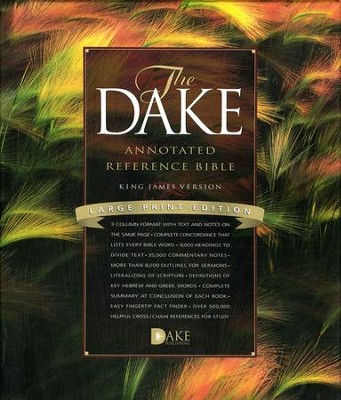 KJV Dake Annotated Reference Bible, Large Print, Bonded leather, Black  - 