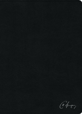 RVR 1960 Biblia de estudio Spurgeon, negro piel genuina con indice (Spurgeon Study Bible, genuine leather black indexed)   - 