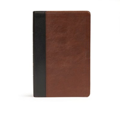 CSB Ultrathin Bible, Brown/Black Leathertouch Indexed Imitation Leather - Imperfectly Imprinted Bibles  - 