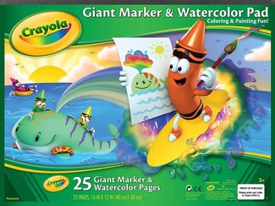 Crayola, Giant Marker and Watercolor Pad  - 