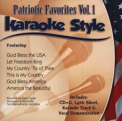 Patriotic Songs, Volume 1, Karaoke Style CD   - 