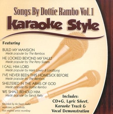 Songs By Dottie Rambo, Volume 1, Karaoke Style CD   - 