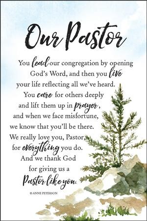 Our Pastor You Lead Our Congregation Plaque: Anne Peterson ...