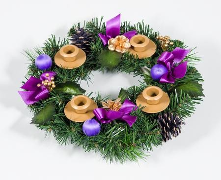 NEW Purple Ribbon Advent Wreath FREE SHIPPING 