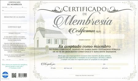 Certificado de membresia, 20 pack (Certificate of Membership ...
