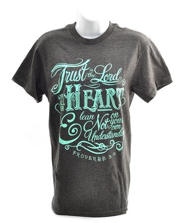 Trust In the Lord With All Your Heart Shirt, Gray, XXX-Large ...