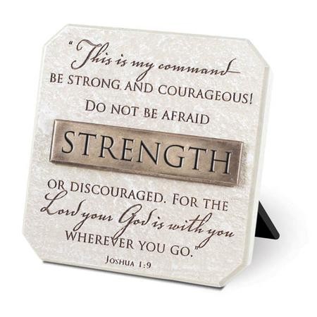Strength Plaque, Bronze Bar - Christianbook.com