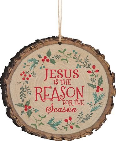 Jesus is The Reason for The Season Christmas Decoupage Ornament 3 Inch Pack of 6