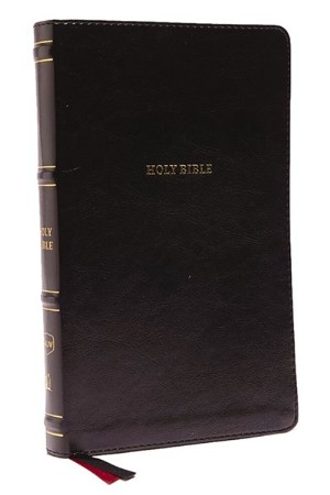 NKJV Comfort Print Thinline Bible--soft leather-look, black ...