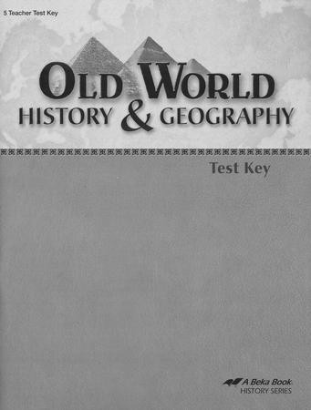 abeka new world history and geography tests