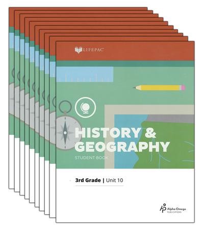 Lifepac History and Geography, Grade 3, Workbook Set: Alpha Omega ...