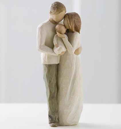 Willow Tree Figurine Our Gift Mum Dad & Baby NEW