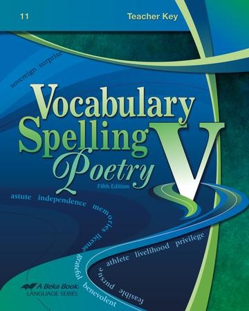 Abeka Vocabulary, Spelling, & Poetry V Teacher Key - Christianbook.com